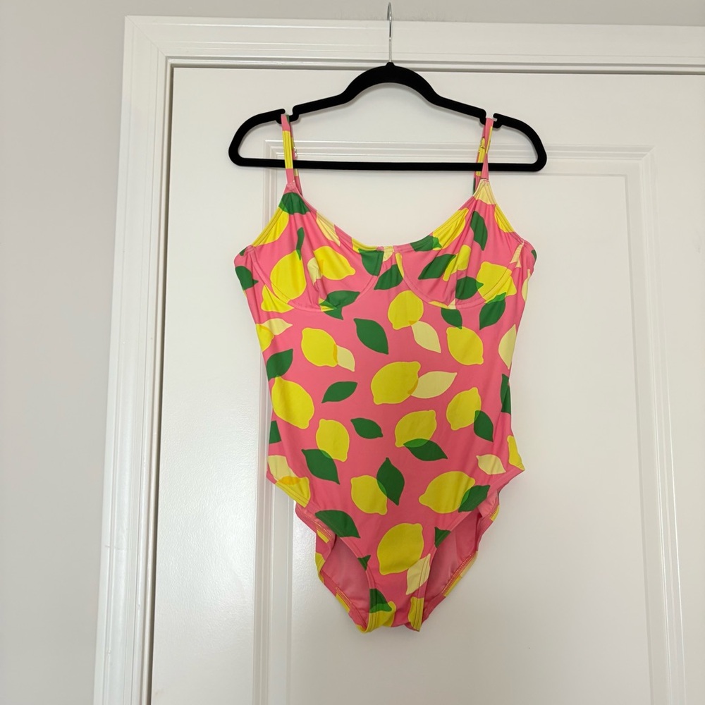 Kate Spade Women’s Pink Lemon-Print One-Piece Swimsuit - Picture 2 of 16